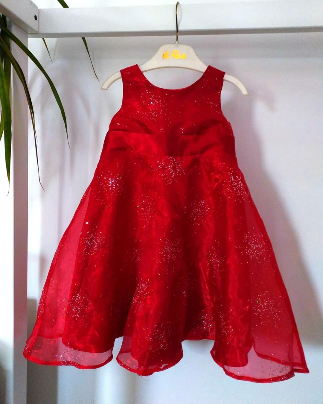 Платье для девочки нарядное 12 18 мес 80-86 праздничное красное 1год