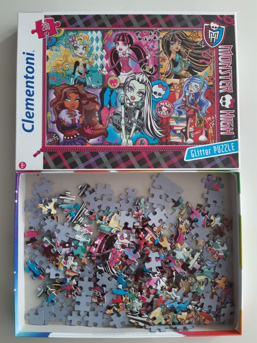 Monster High puzzle glitter 200 elementów brokatowe