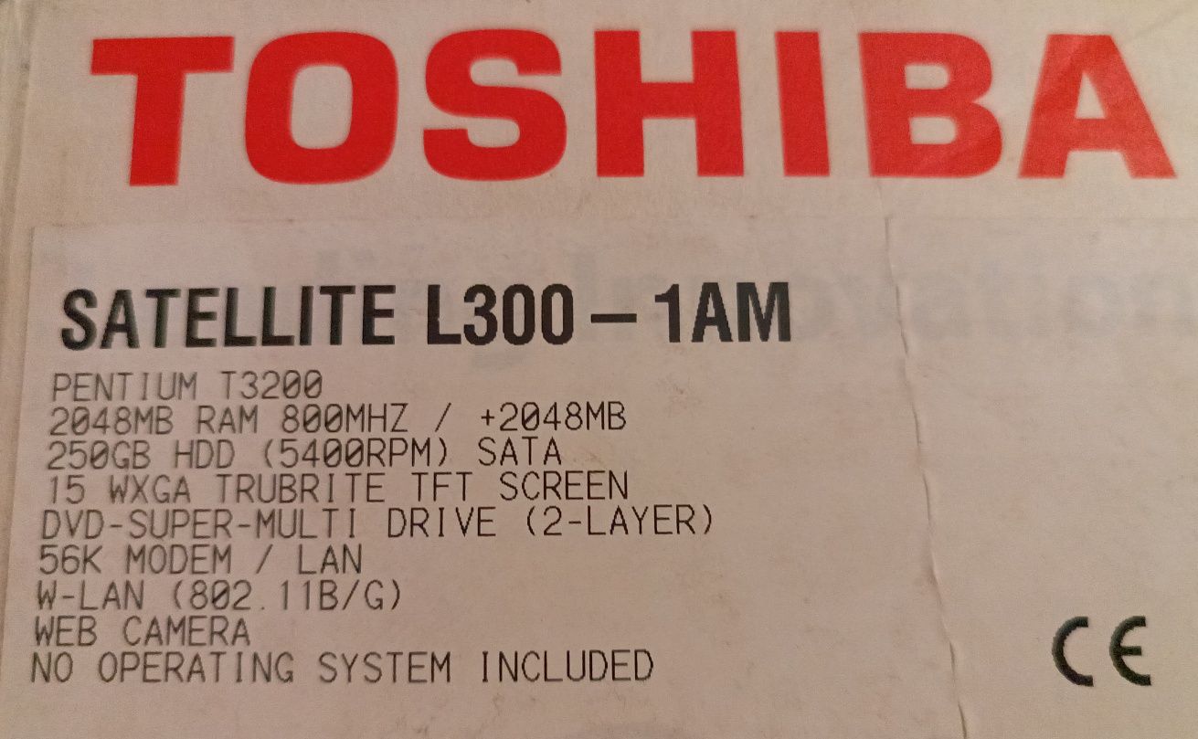 Laptop TOSHIBA Satellite L300