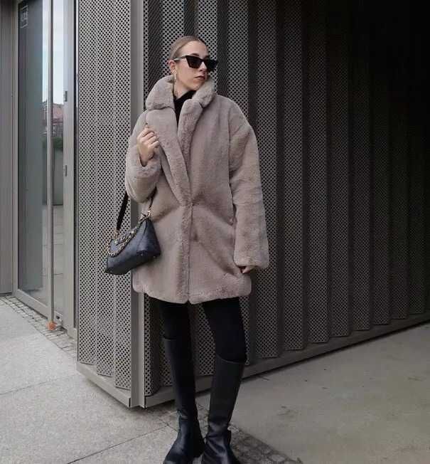 Шикарная шуба Zara эко мех мутон  премиум! оверсайз оригинал