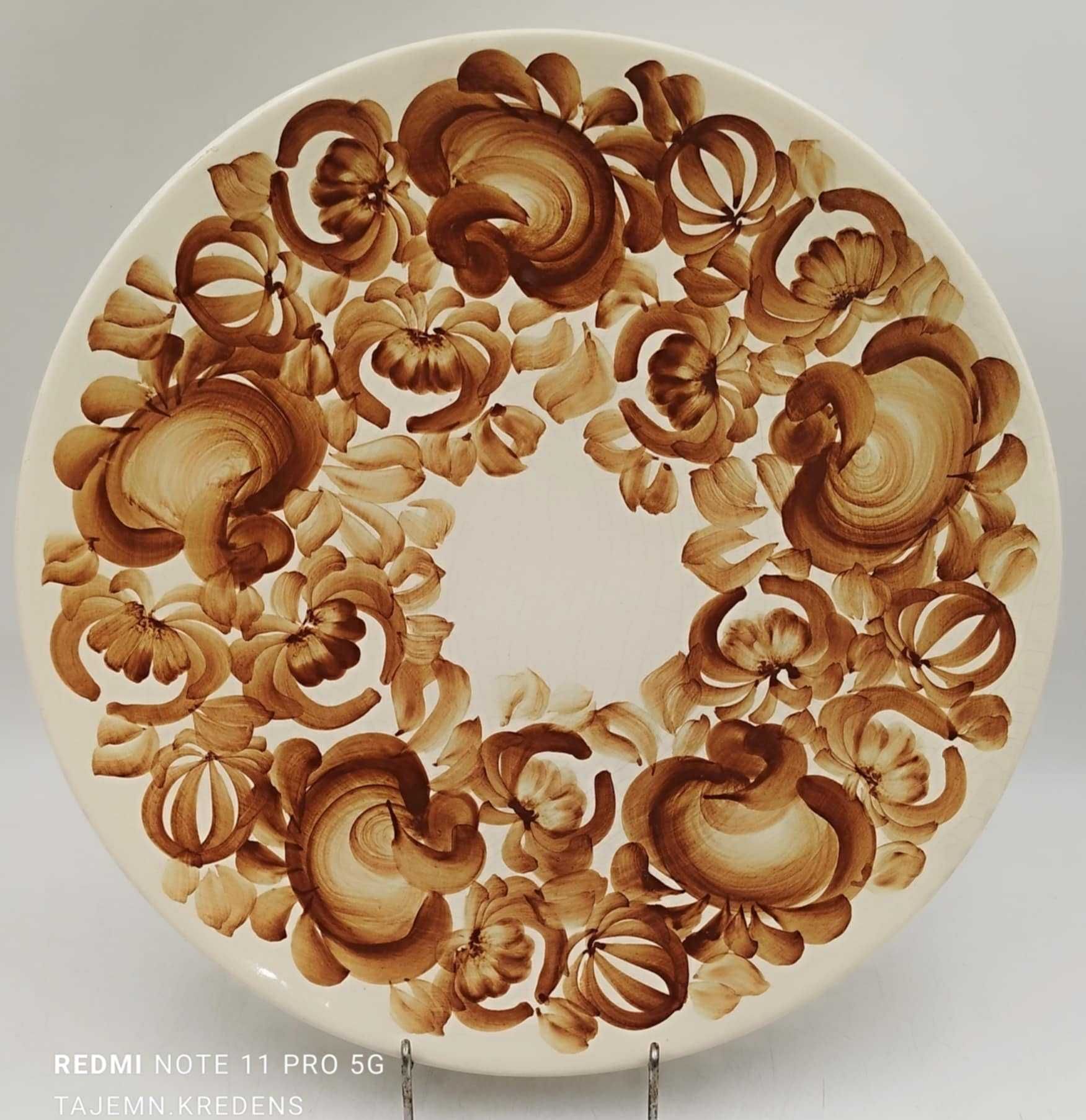 Patera talerz Fajans Włocławek 37cm J. Miziołek