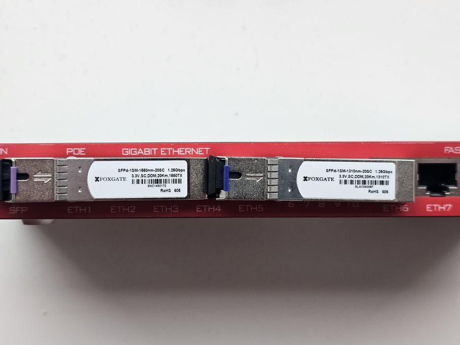 Mikrotik RB2011UIAS-IN з SFP модулями