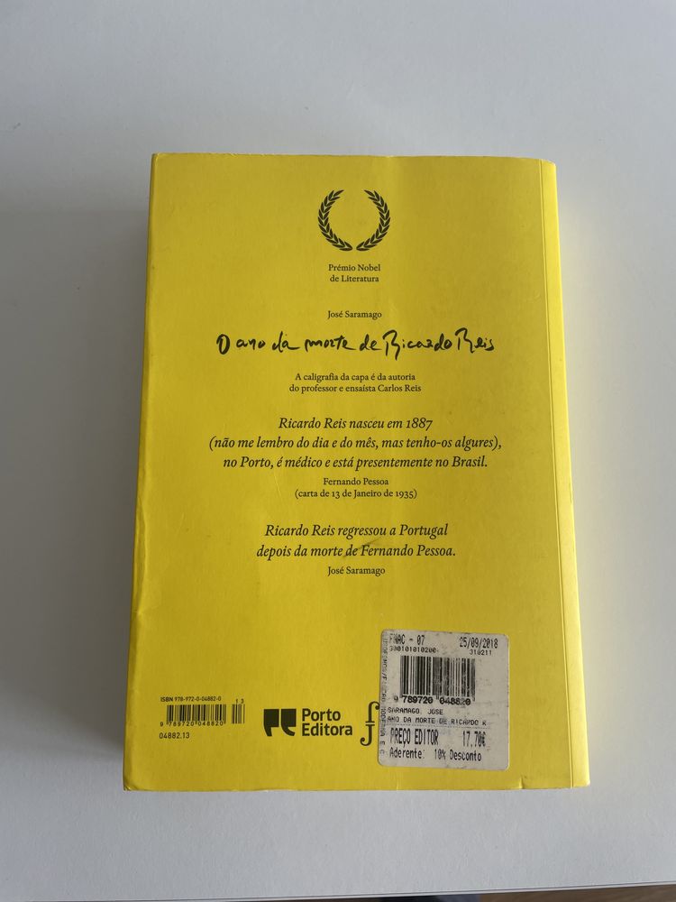Ano da Morte de Ricardo Reis - José Saramago