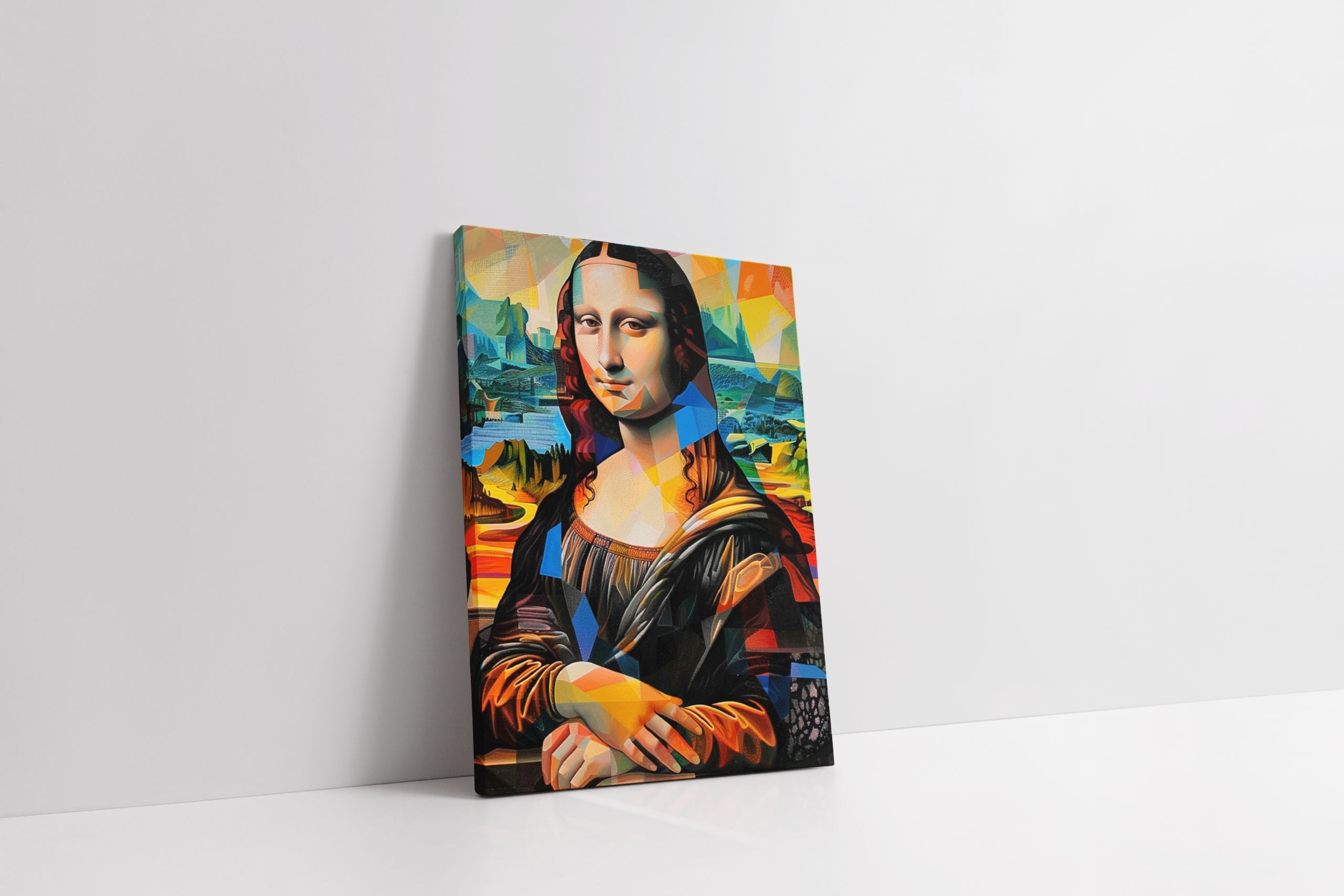 Obraz na Płótnie Mona Lisa w Stylu Picassa 90x120 cm do Salonu