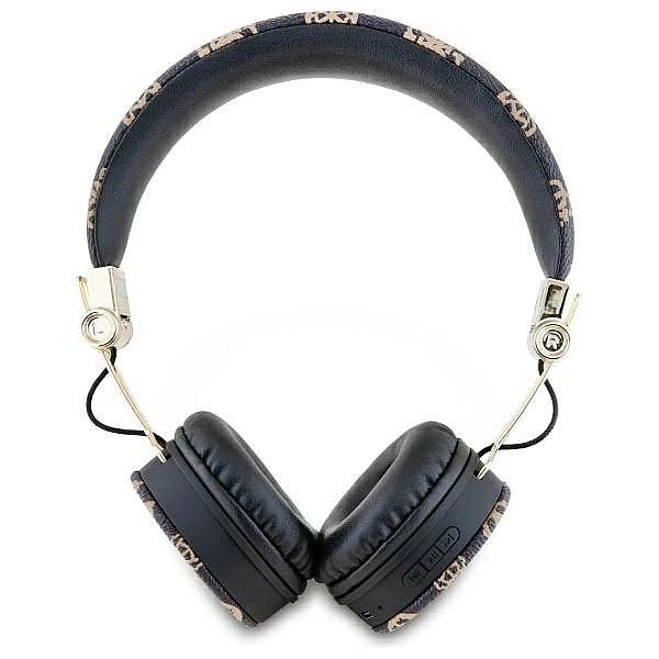 Słuchawki nauszne Bluetooth Guess Peony Script Round Shape ENC - czarn