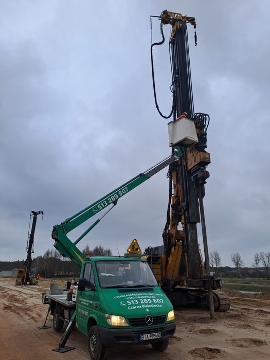 Wycinka drzew, podnośnik koszowy, zwyżka