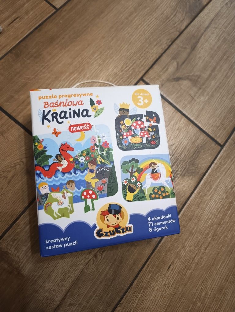 Zestaw puzzle + domino + książeczka z puzzlami