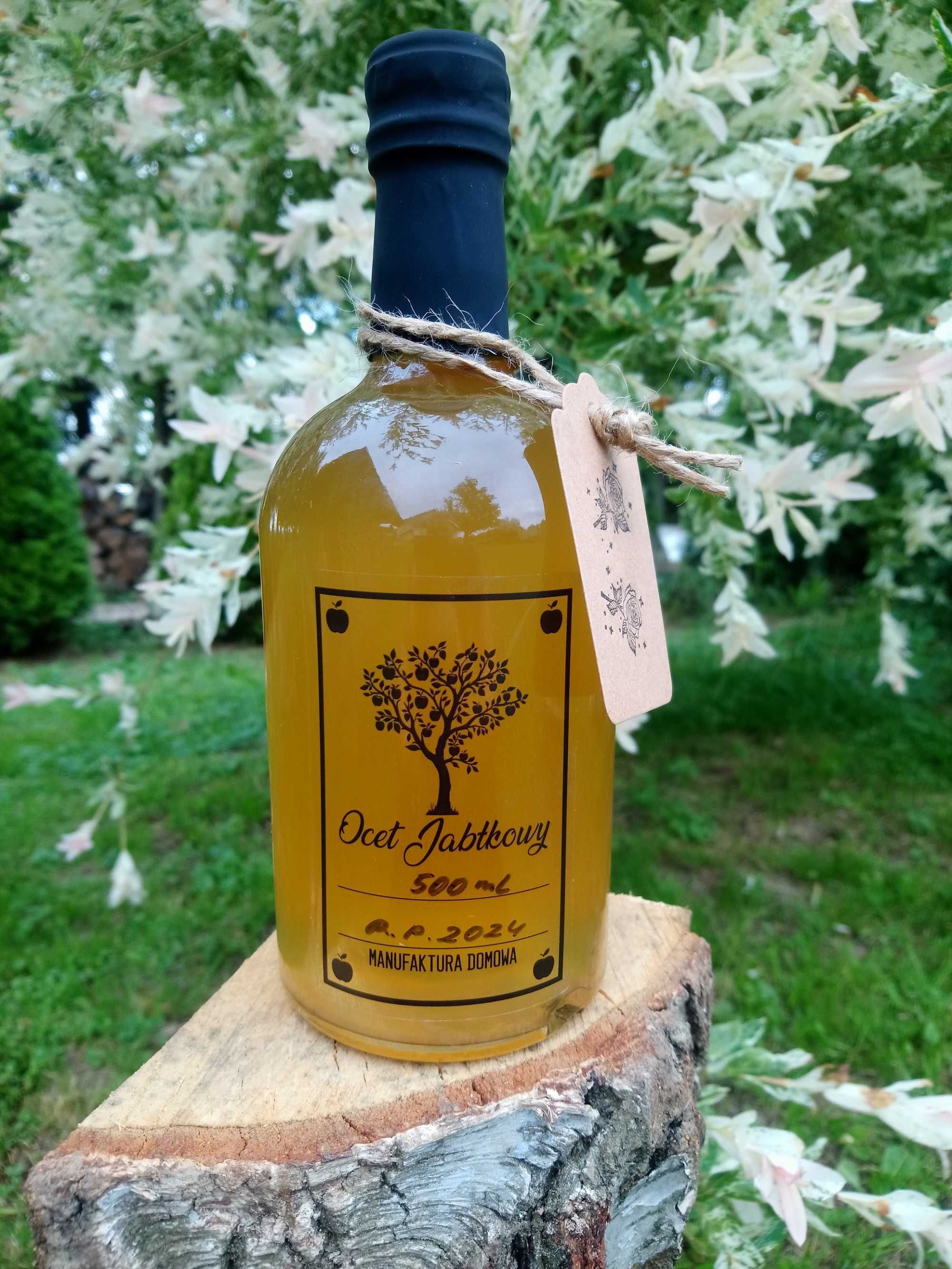 Ocet jabłkowy 500ml, żywy