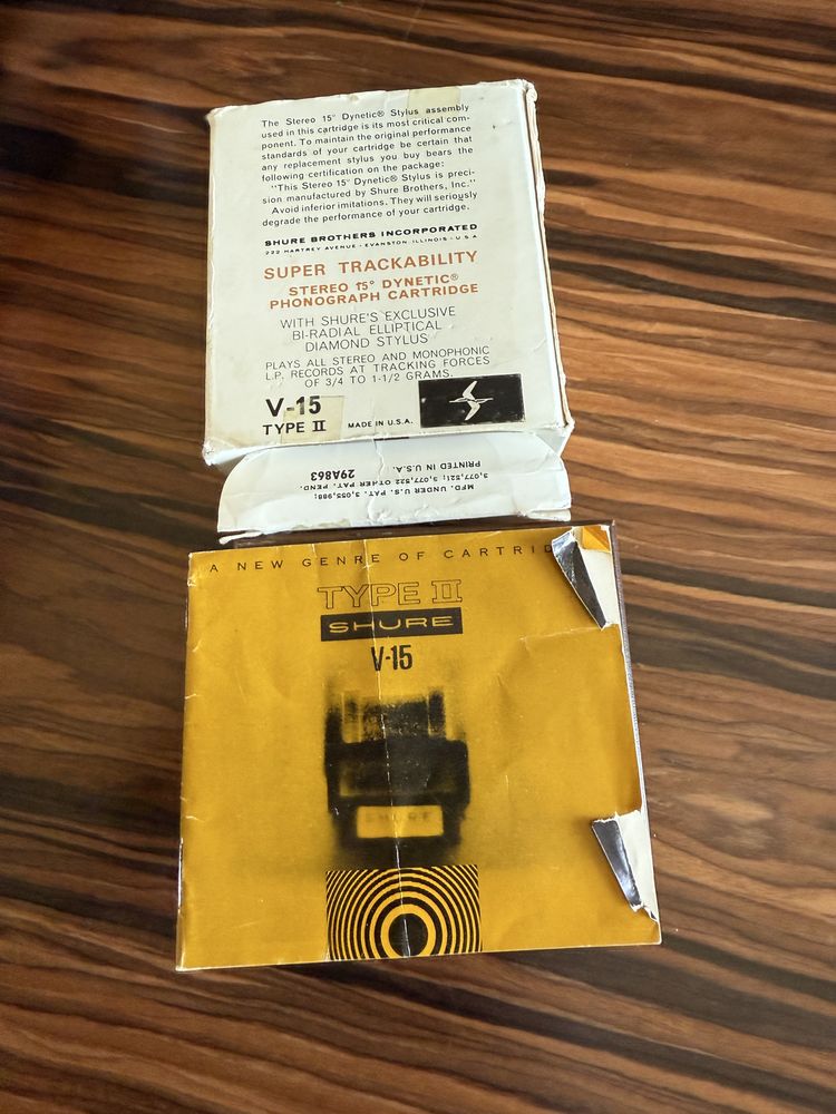 SHURE V-15 type II opakowanie