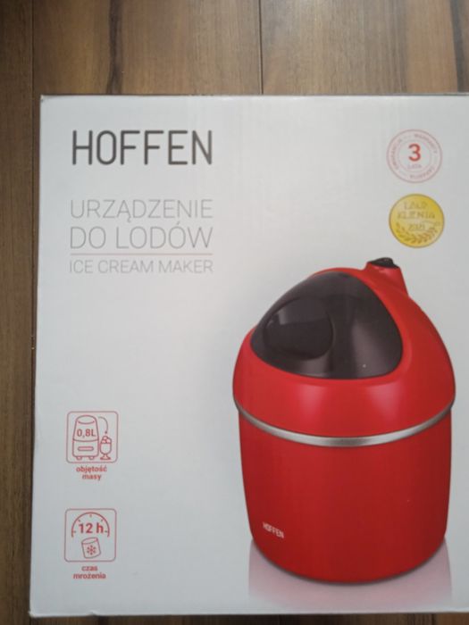 Nowe urządzenie do lodów Hoffen czerwone