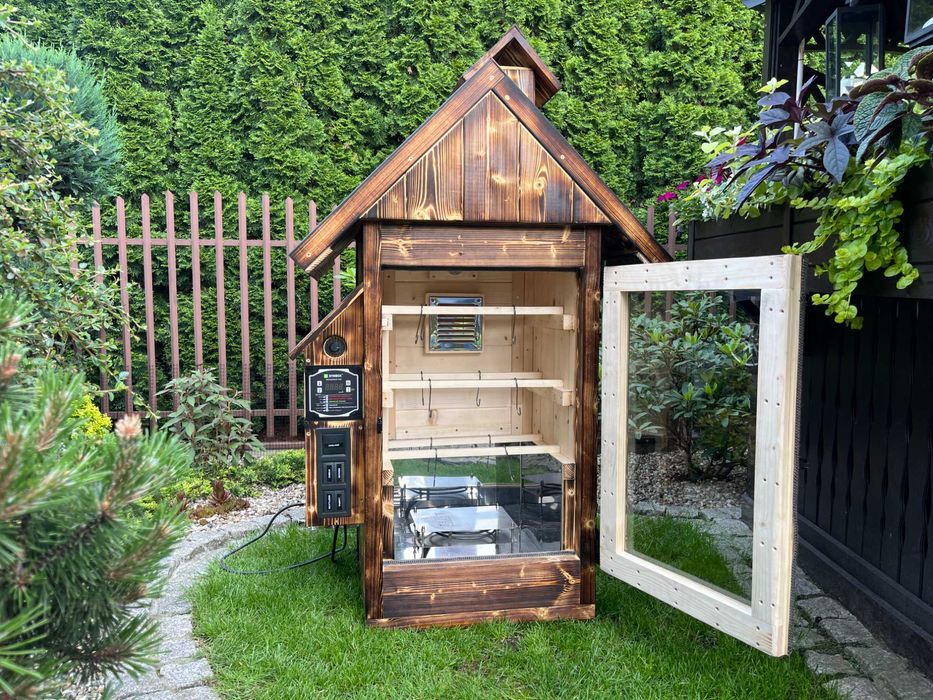 Wędzarnia  Elektryczna Drewniana 250L z Szybą Hartowaną  TOKO