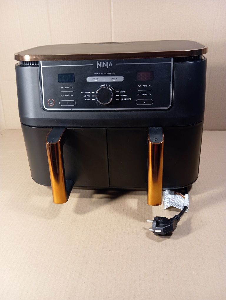 AirFryer frytkownica NINJA Foodi MAX Dual Zone AF400EUCP Czarno złoty