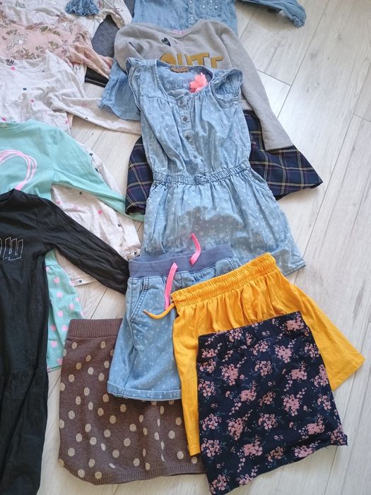 Zestaw hm h&m 122 128 sukienek sukienki długi rękaw