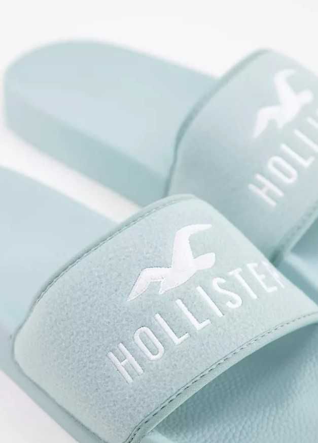 Шльопанці/сланці /шлепки Hollister зеленого кольору з логотипом чайки