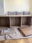 Zestaw 3 szafek BESTA z IKEA z frontami jasny beż LAPPVIKEN