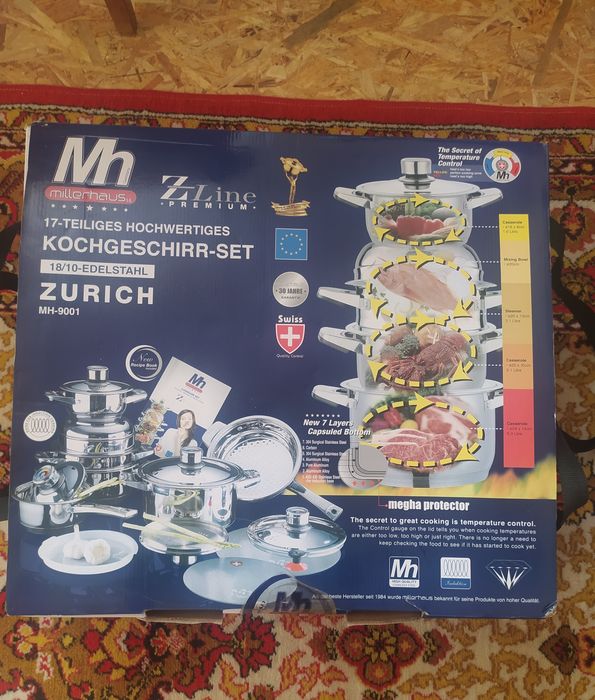 Набір кастрюль+сковорідка+ковшик