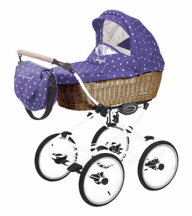 WIKLINOWY wózek retro BabyActive Ballerina wiklina aż 4 LATA GWARANCJI