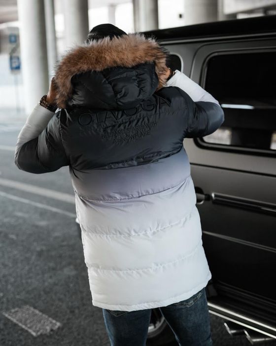 Kurtka męska Ombre grafit+ecru O la voga XL