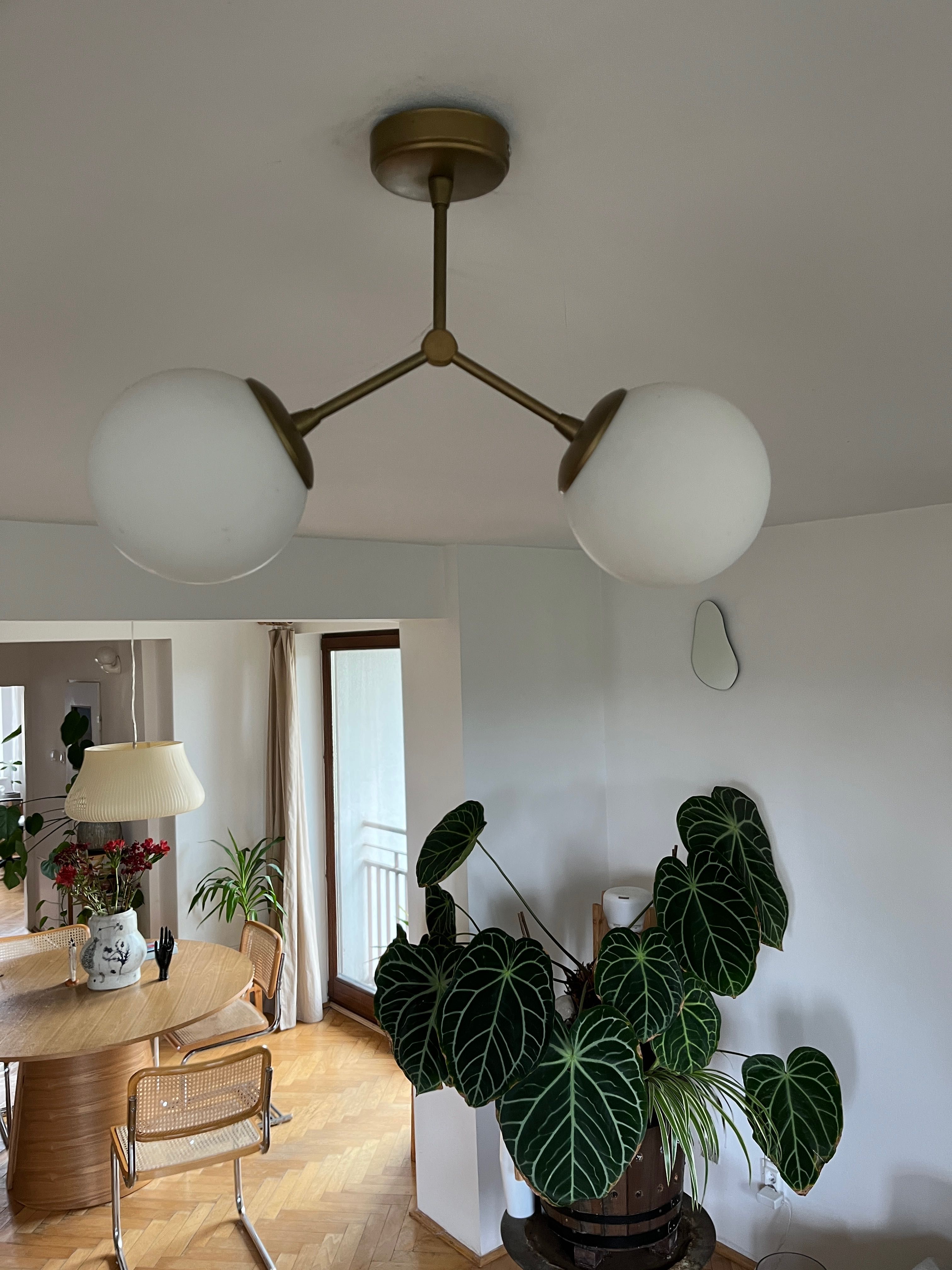 Lampa  kinkiet złota Opviq Damar Mleczne Kule model 6332