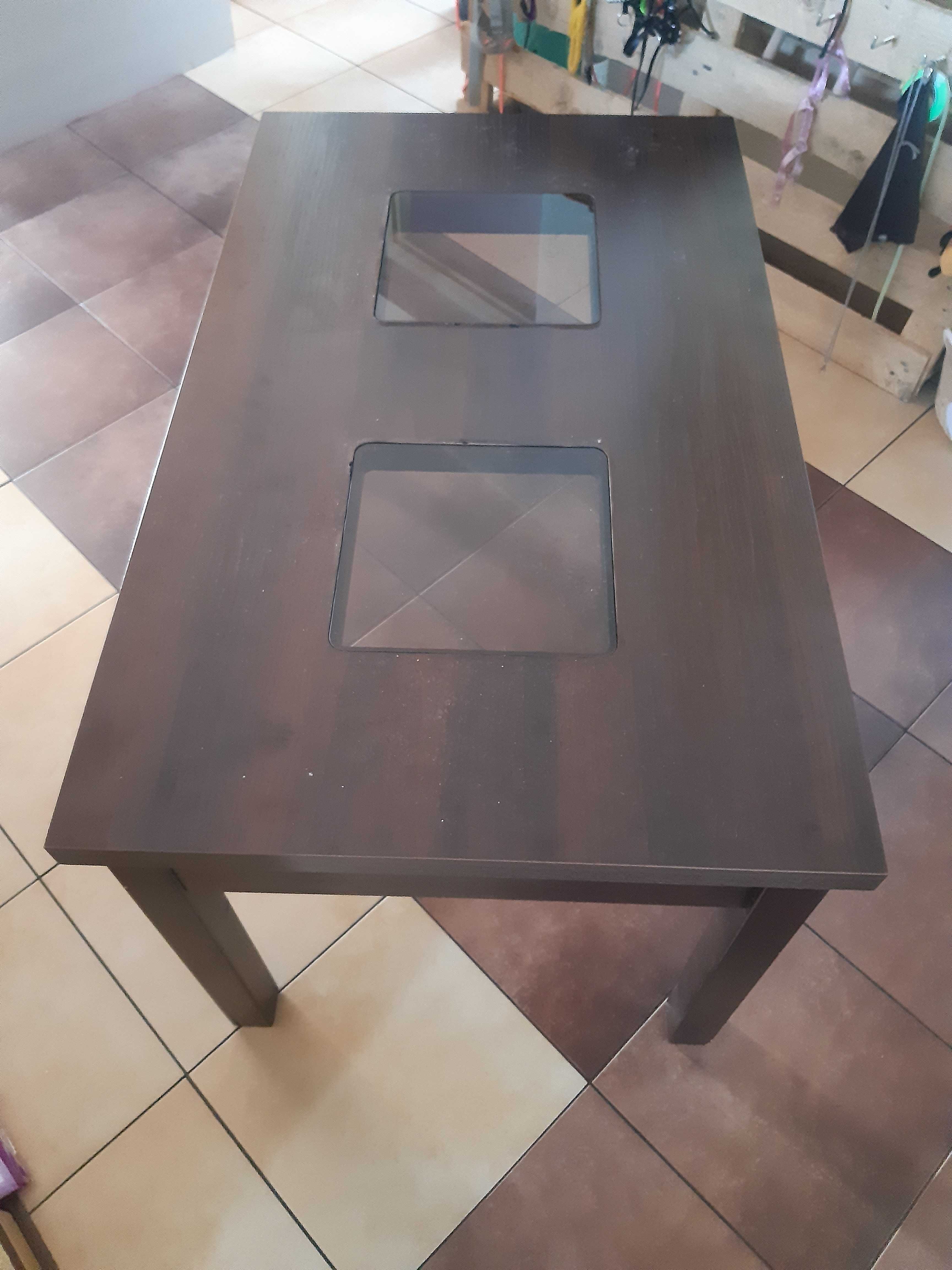 Stół stolik kawowy ciemny kolor 100x60x58.5