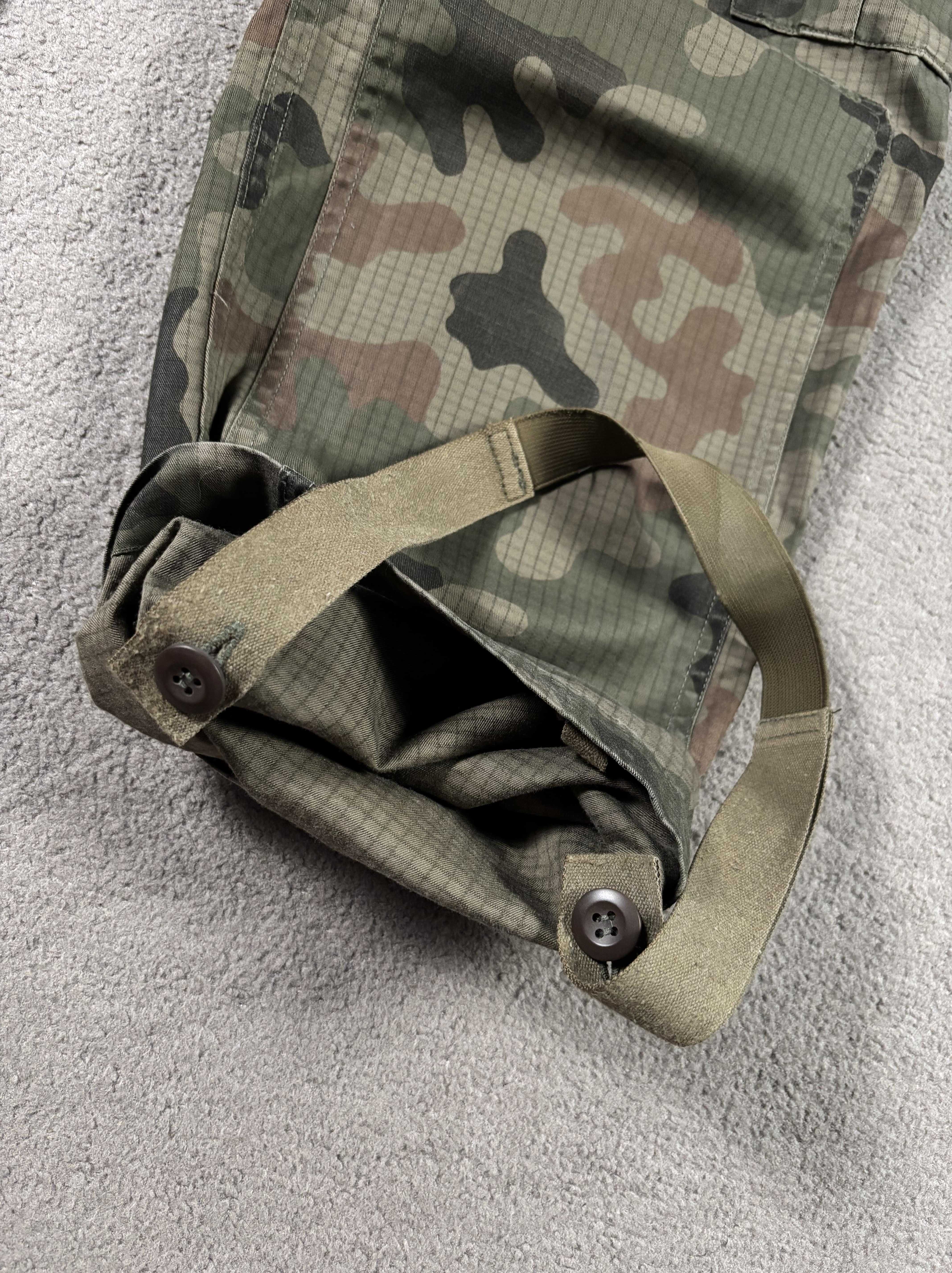 Spodnie Wojskowe Moro Cargo Kieszenie Ściągacze Camo Odporne