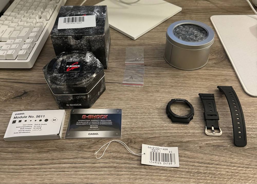 Часы Casio G-Shock GA-2100-1ADR с оправой Ademarus Piguet