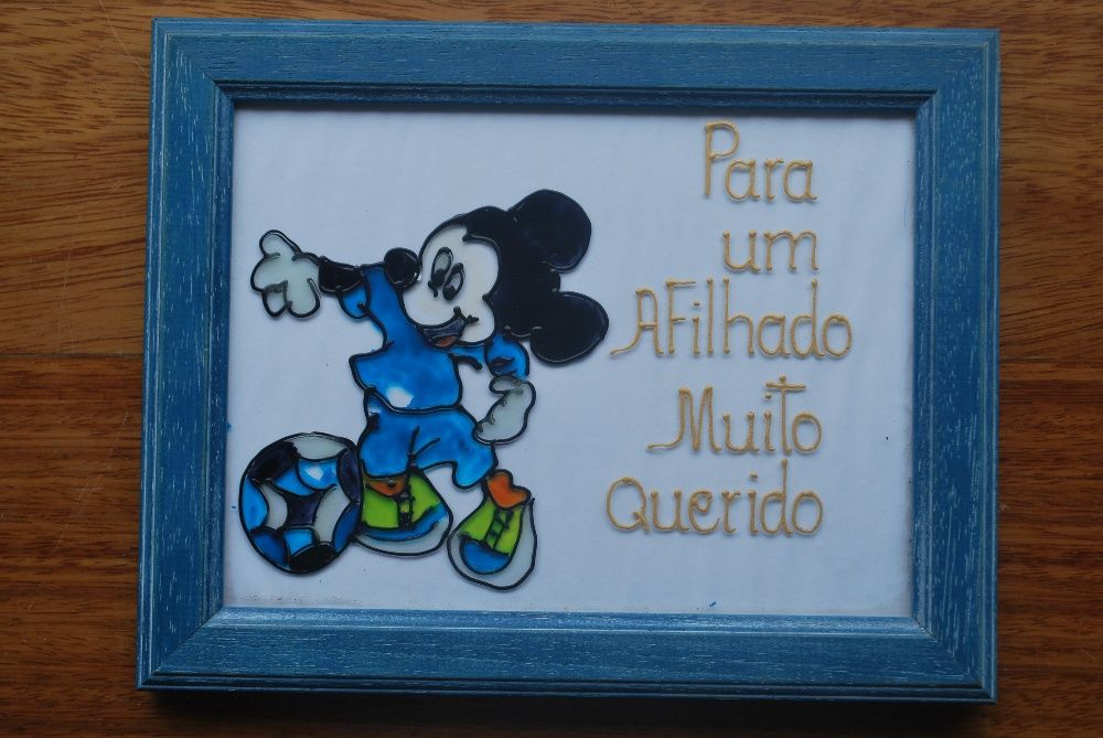 Passepartout com Moldura do Rato Mickey (Pintado à Mão)