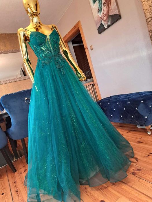 Zjawiskowa suknia Paradise Glamour Emerald Na studniówkę Polski produc