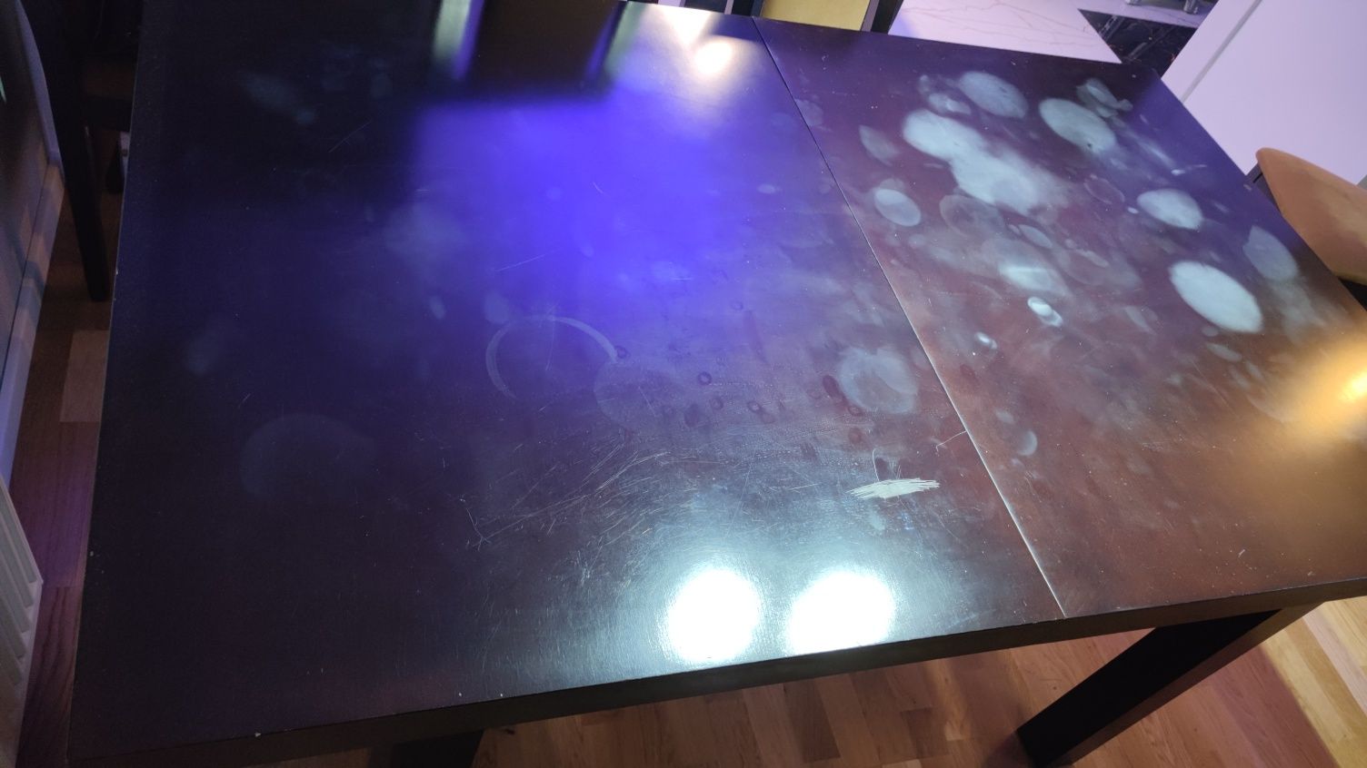 Stół rozkładany 100x358 + 6 krzeseł