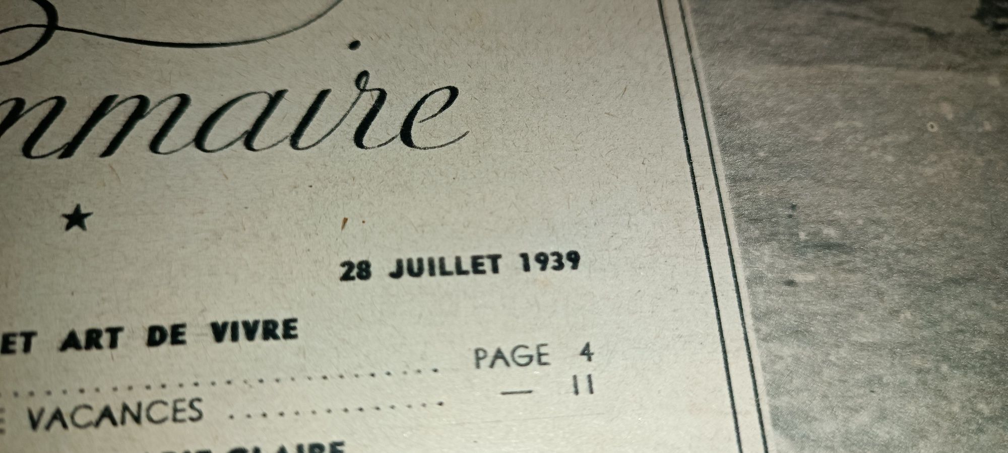 Antiga revista MARIE CLAIRE N°126 28/07/1939