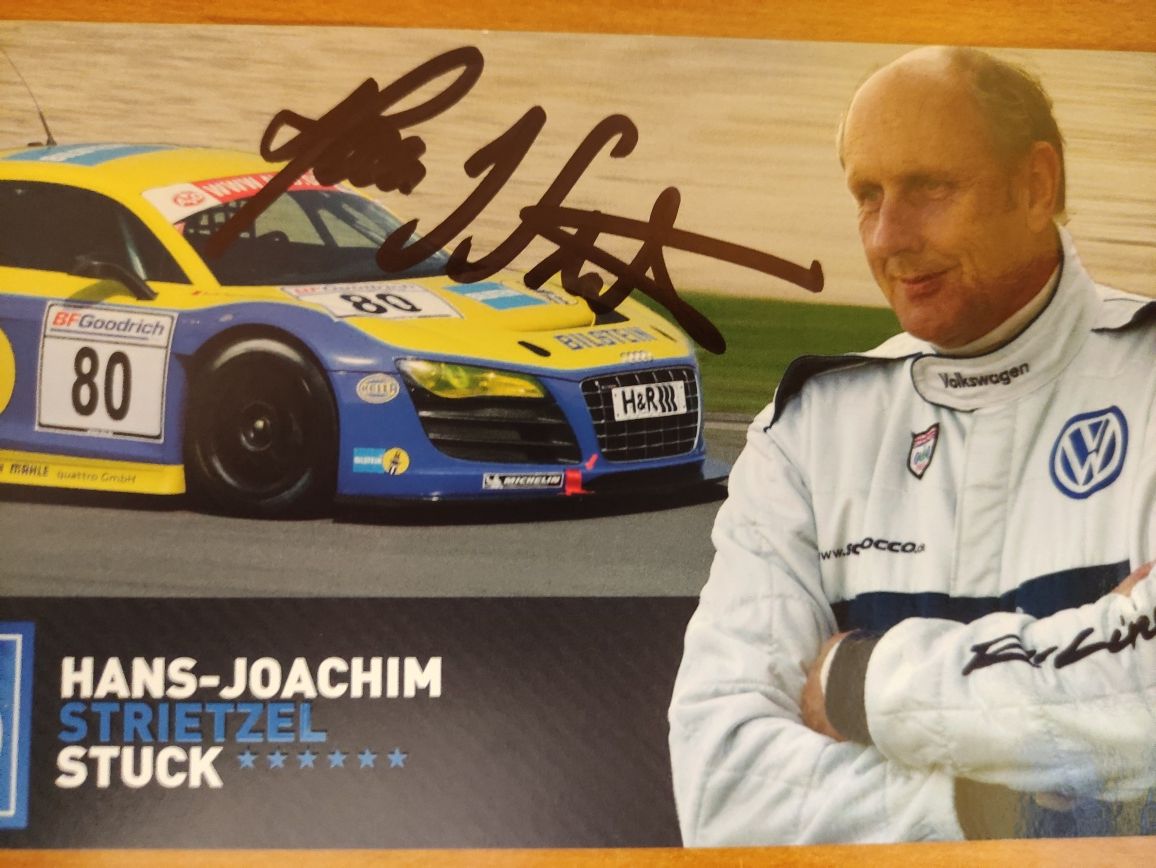Autograf, podpis - Hans - Joachim Stuck (F1) Formula One Formuła Jeden