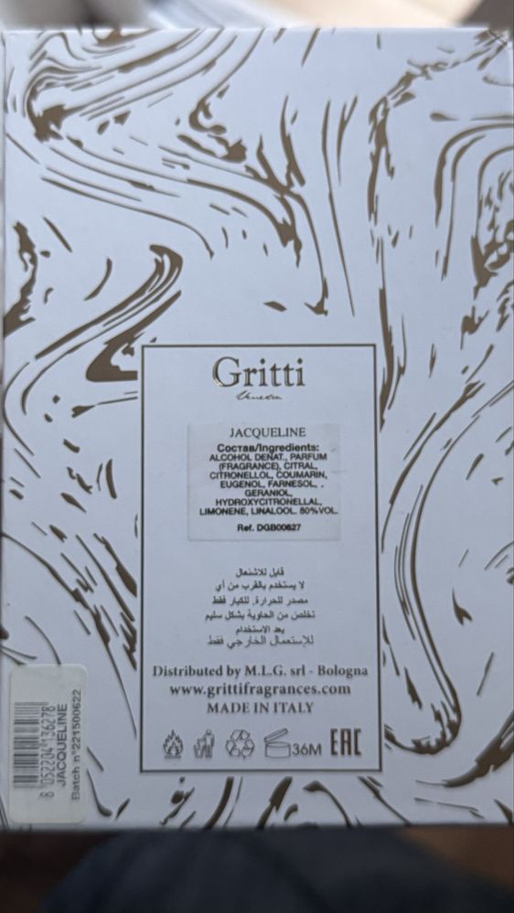 Парфуми Gritti Jacqueline 100 ml ОРИГІНАЛ