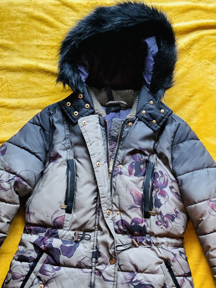 DESIGUAL ciepła zimowa kurtka zielona 36