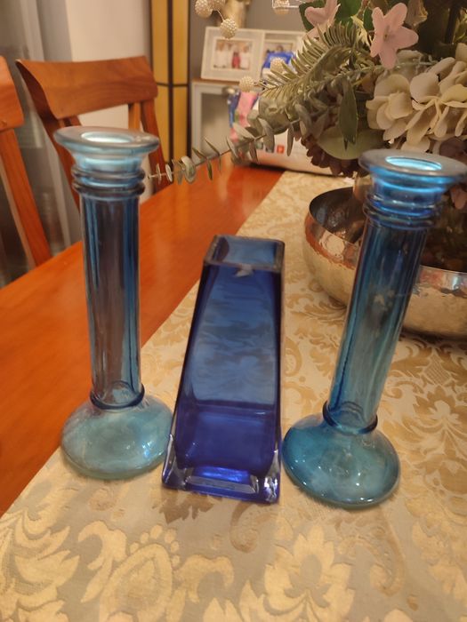 Conjunto de jarra e castiçal