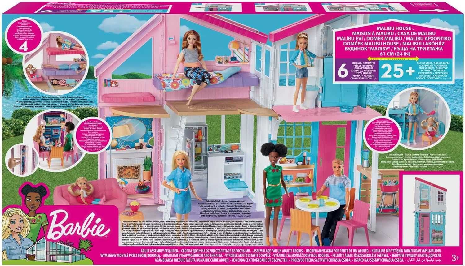 Barbie Domek Malibu dla lalek dla dzieci psi patrol *GRATIS*