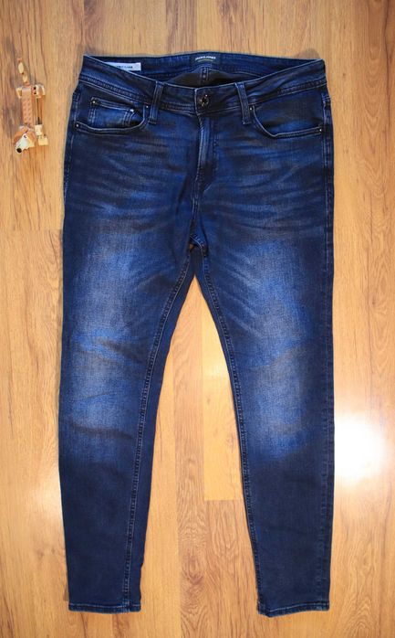 Spodnie Jack and Jones r. W34 męskie długie bawełna ciemne nieb