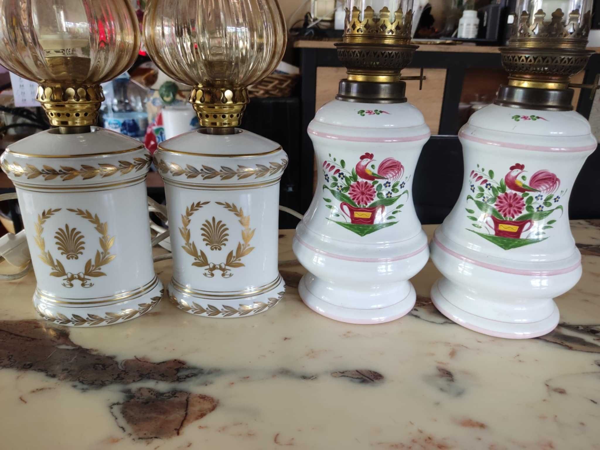 stare sygnowane lampy lampki komplet