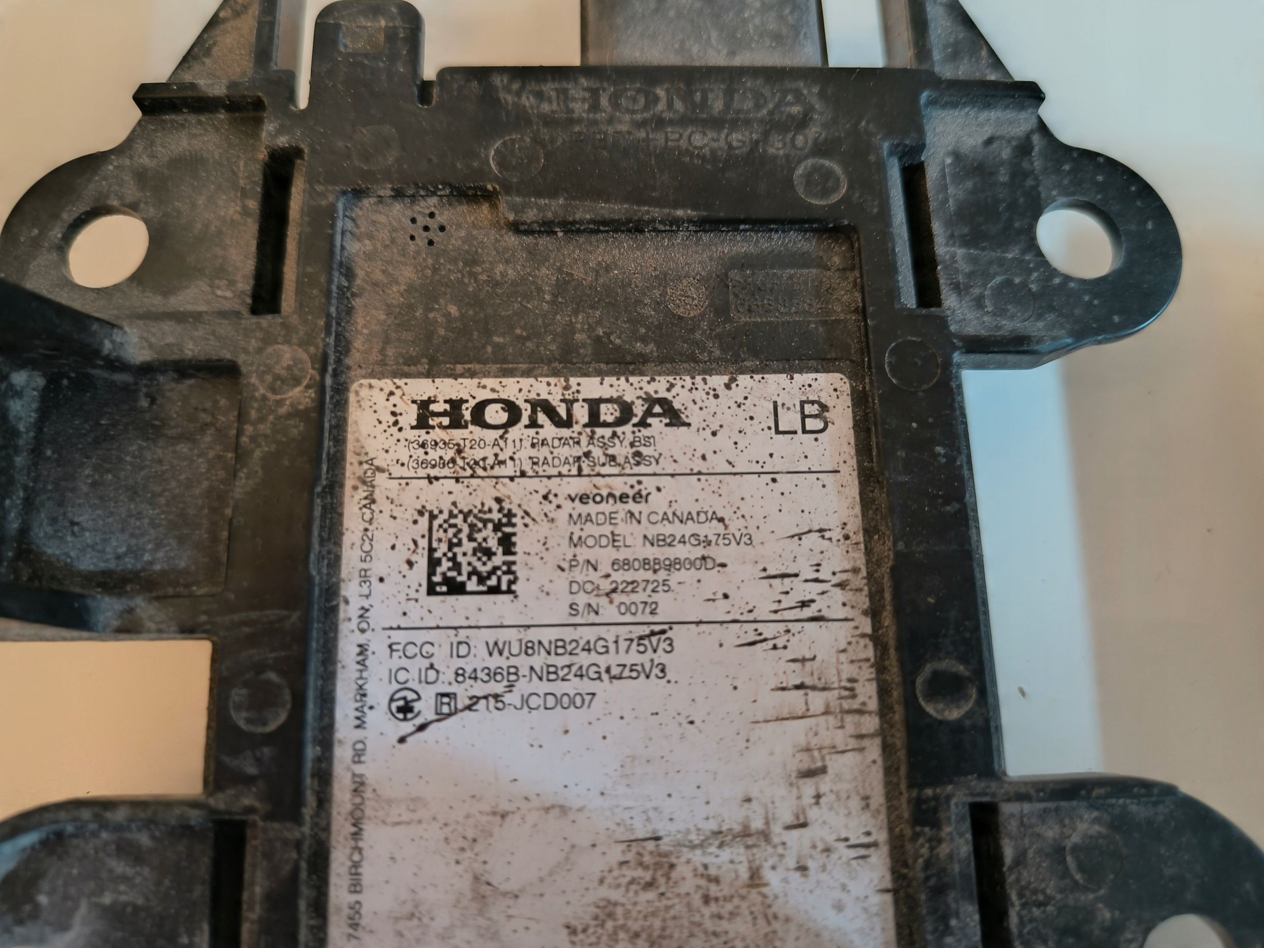 Honda Civic Radar Sensor Blis Blind Spot tył Lewy Prawy Usa