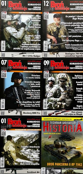 KOMANDOSI mag. Broń i amunicja 5szt+gratis Historia Technika Wojskowa