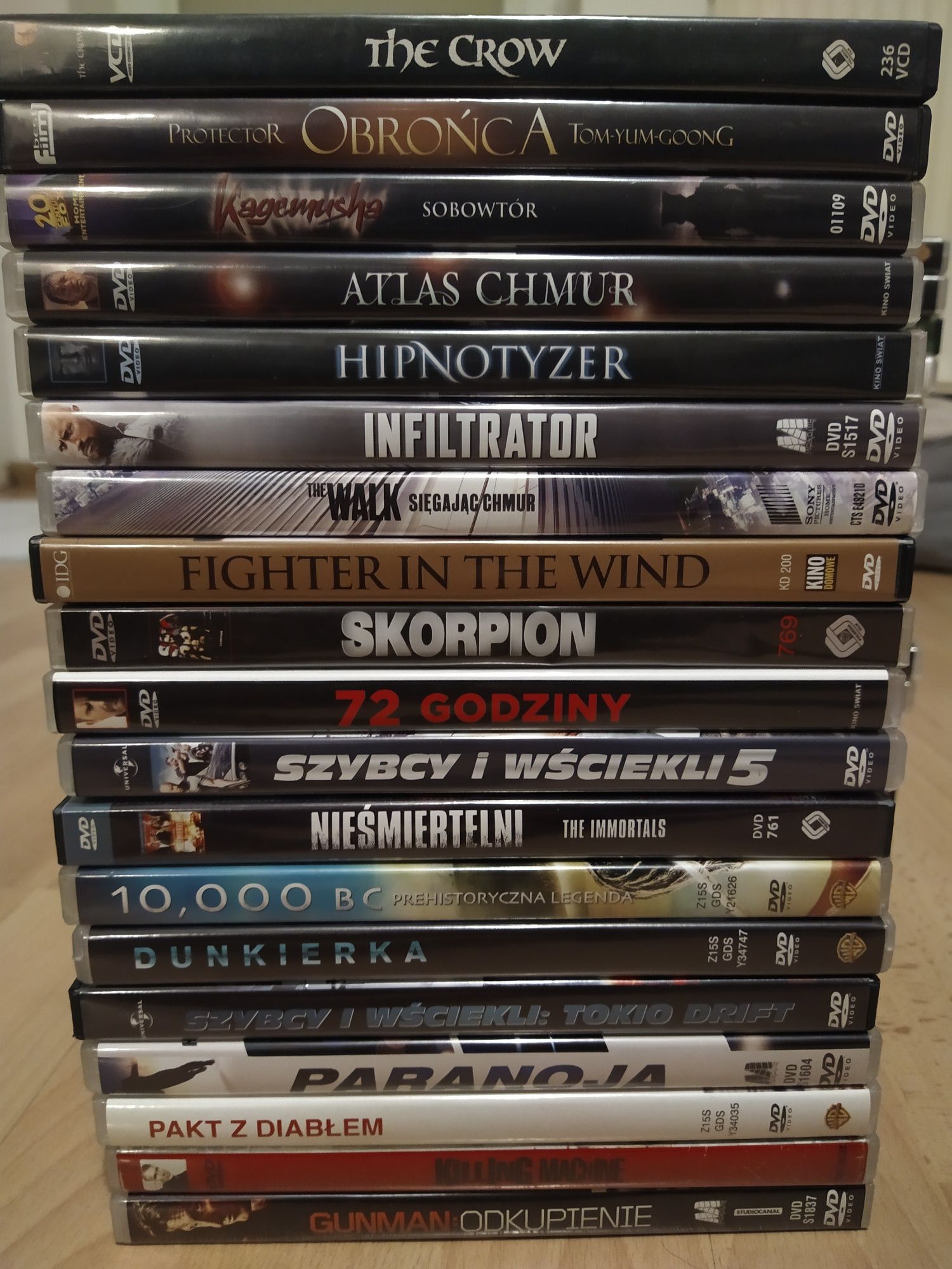 Każdy z filmów płyty DVD za 10zl -pakiet 10szt. film zestaw +1 gratis