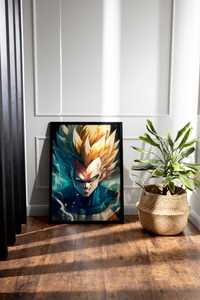 Plakat na Ścianę Obraz Dragon Ball Z Vegeta SSJ2 Anime 50x70 cm