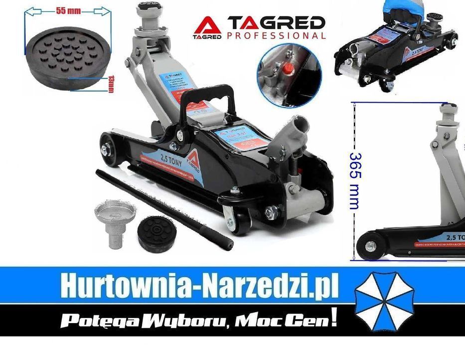 Podnośnik samochodowy niskoprofilowy 2,5t lewarek samochodowy