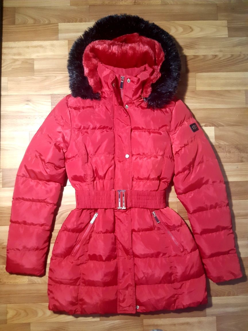Пуховик пальто зимова подовжена куртка на дівчину 13-116р.
