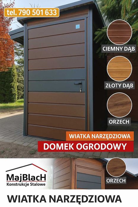 DREWNOPODOBNA TOALETA/WC na budowę /działkę Garaż Blaszany - Maj-Blach