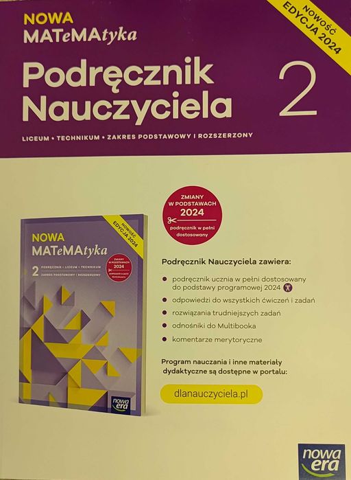 Podręcznik nauczyciela Matematyka klasa 2 rozszerzenie