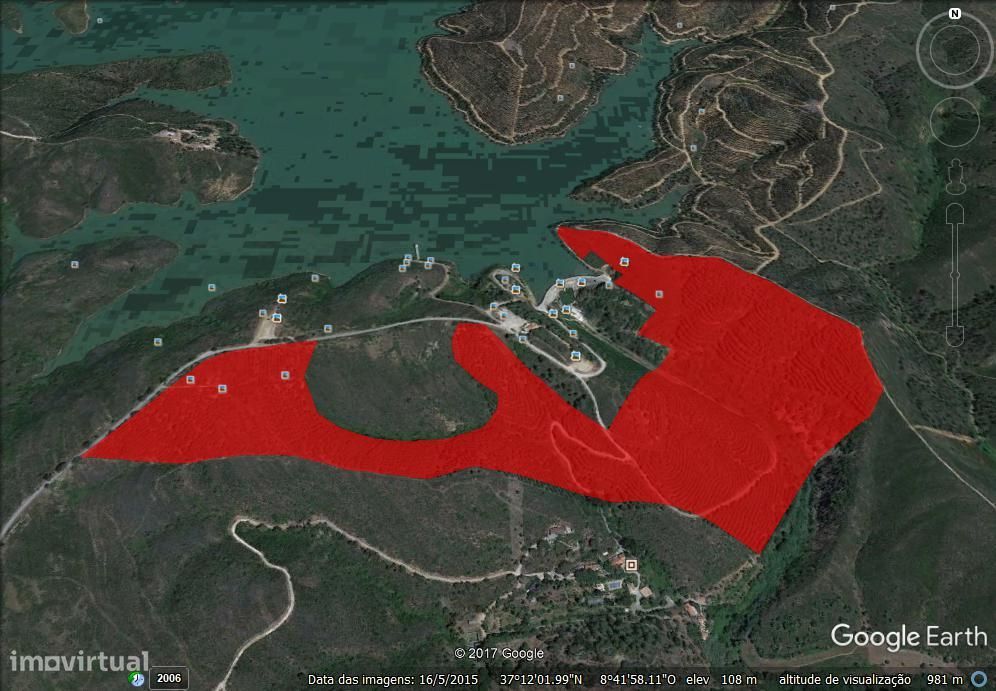 Fantástico terreno perto da Barragem da Bravura