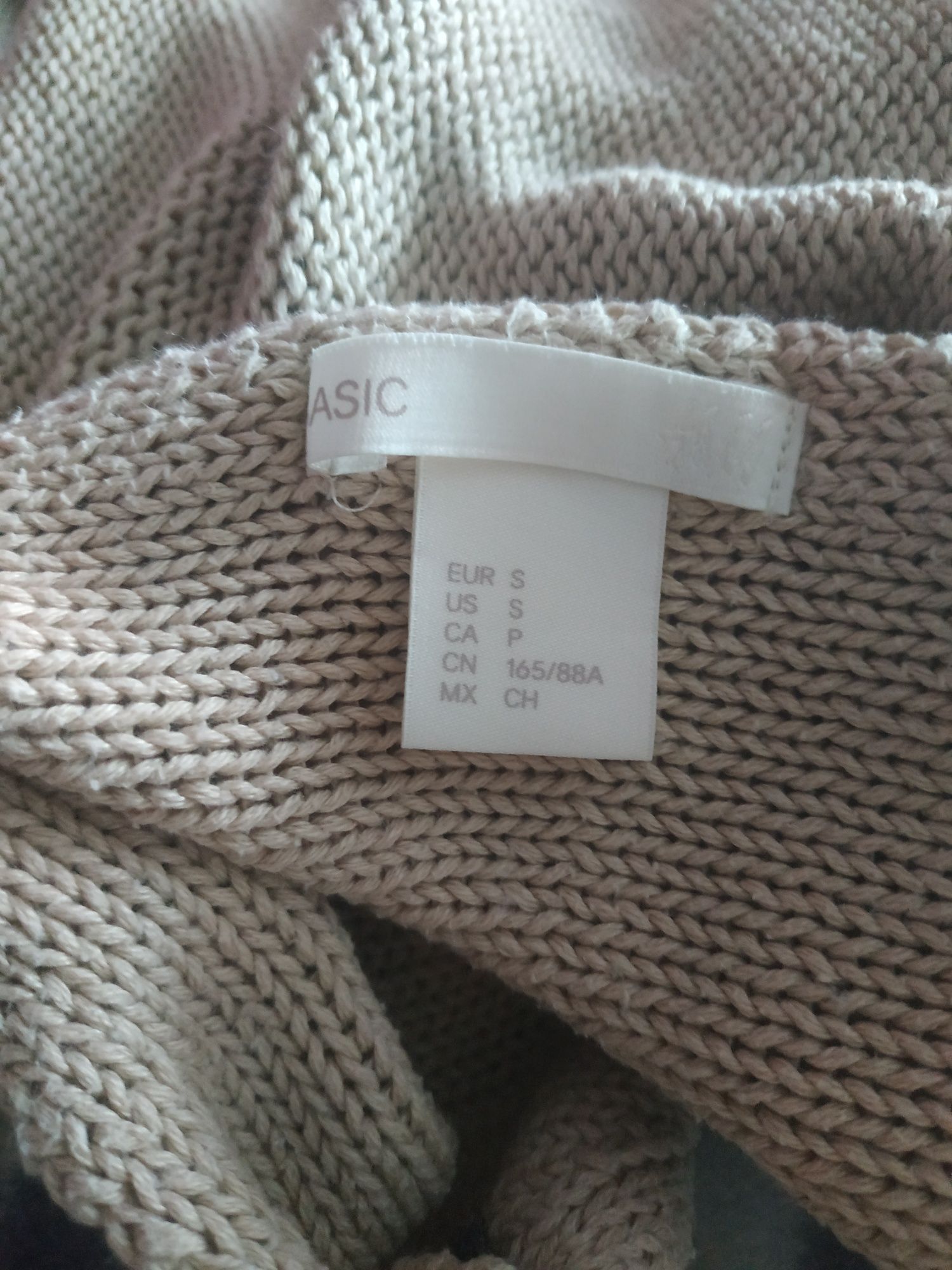 Sweter H&M, beż, r. S/36, oversize