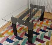 Mesa de jantar em vidro