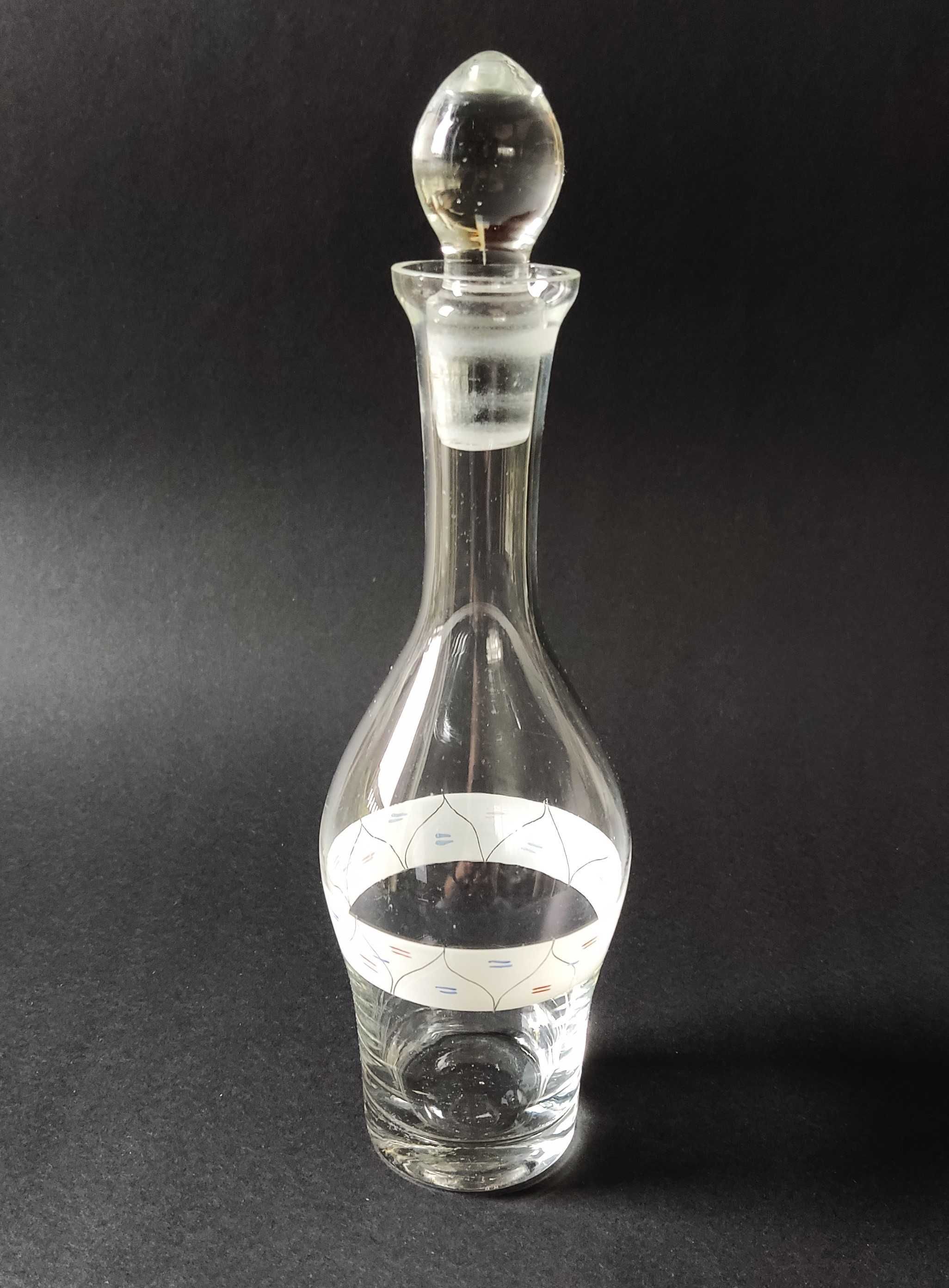 Przepiękna karafka szklana - lata 60- obniżka ceny