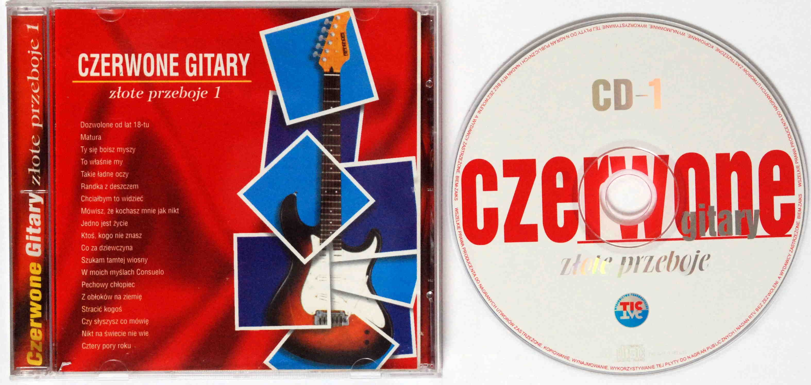(CD) Czerwone Gitary - Złote Przeboje 1  - 1999r. s.BDB